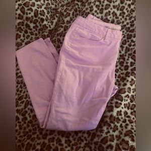 Skinny Jeans Pink Cotton Pants - Low Rise - 98% Cotton - Only worn once -Size 15
